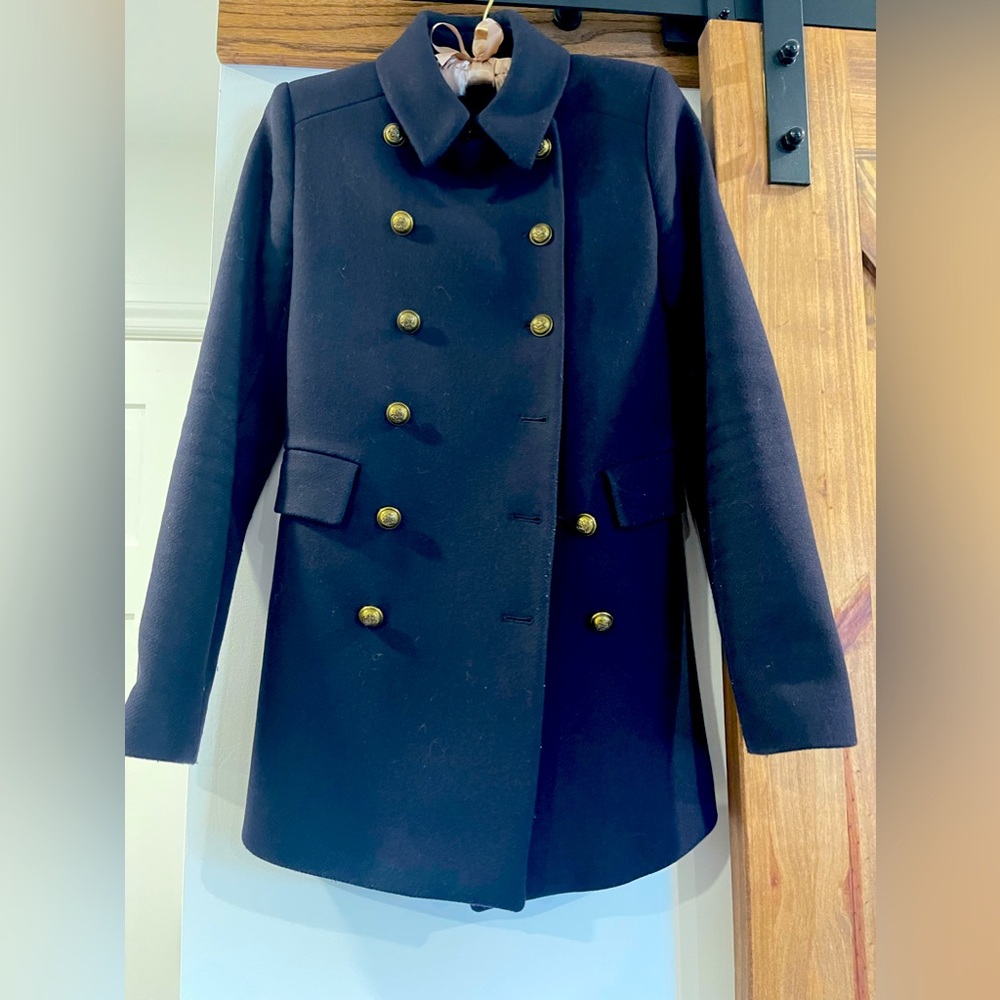 Navy Blue Zara coat - XS